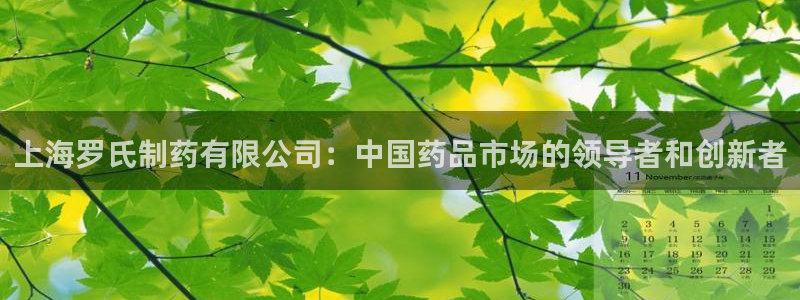 ag九游会老哥俱乐部：上海罗氏制药有限公司：中国药品市场的领导者和创新者