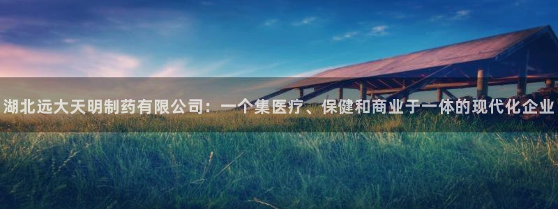 9游会老哥：湖北远大天明制药有限公司：一个集医疗、保健和商业于一体的现代化企业