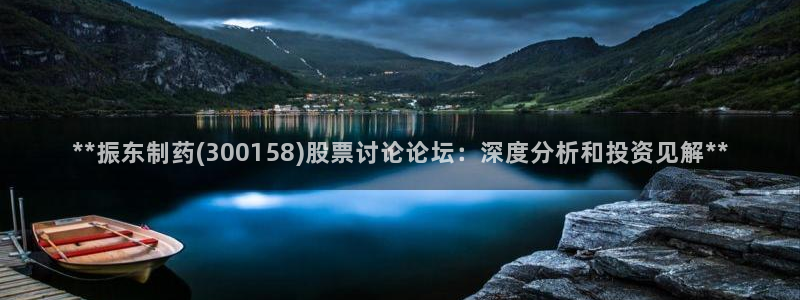 ag九游会老哥俱乐部：**振东制药(300158)股票讨论论坛：深度分析和投资见解**