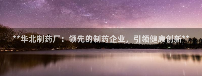 九游会老哥俱乐部必备的交流社区：**华北制药厂：领先的制药企业，引领健康创新**