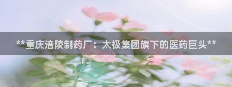 老哥俱乐部是干什么的：**重庆涪陵制药厂：太极集团旗下的医药巨头**