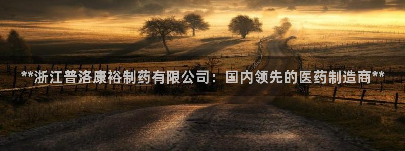 ag九游会老哥俱乐部：**浙江普洛康裕制药有限公司：国内领先的医药制造商**