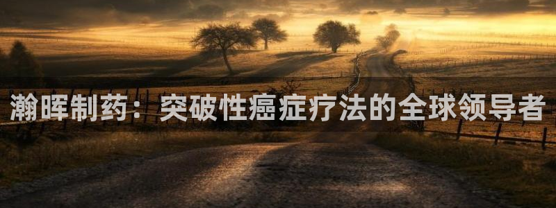 九游老哥俱乐部官网登录不了：瀚晖制药：突破性癌症疗法的全球领导者