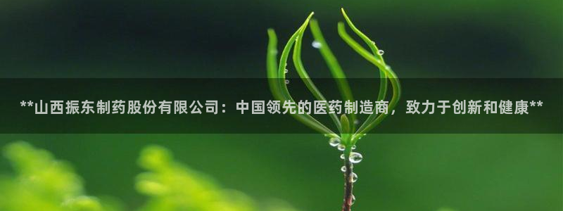 九游会老哥俱乐部必备的交流社区：**山西振东制药股份有限公司：中国领先的医药制造商，致力于创新和健康**