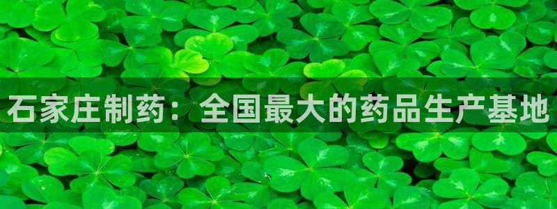 九游会老哥俱乐部官方网站：石家庄制药：全国最大的药品生产基地
